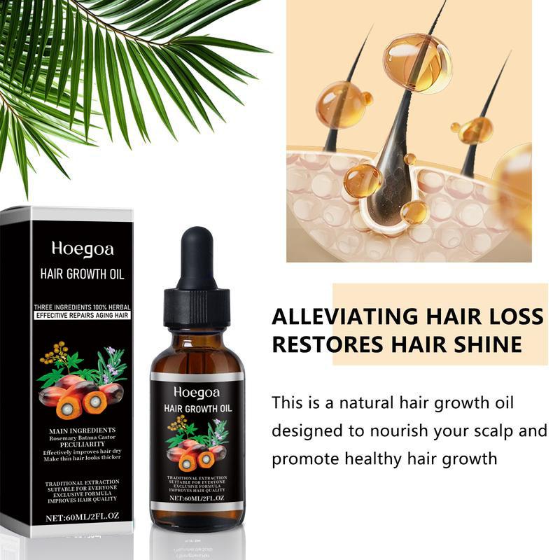 Hoegoa Rosemary & Batana Oil -Blended with Jojoba & Argan Oil-100% Organic Essential OilforHair Haircare Daily Repairing Restore Moisture Vitamins