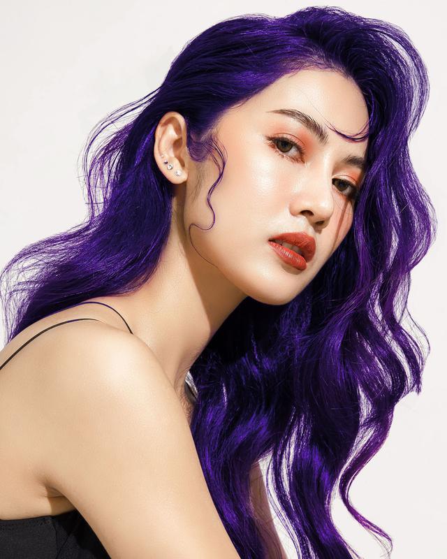 Dark Violet Purple Semi-Permanent Hair Color Violet Hair Dye