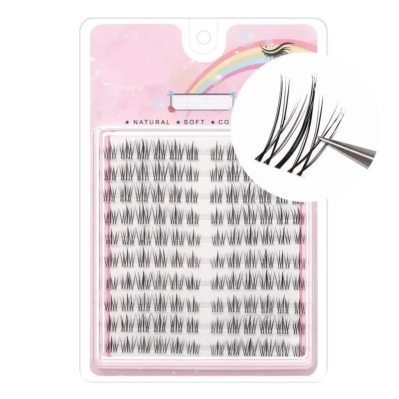 Curl Wispy Mixed Length Individual False Eyelash, 1 Set Natural Eyelash Extension, Self Grafting DIY Segmented Eyelash, Christmas Gift