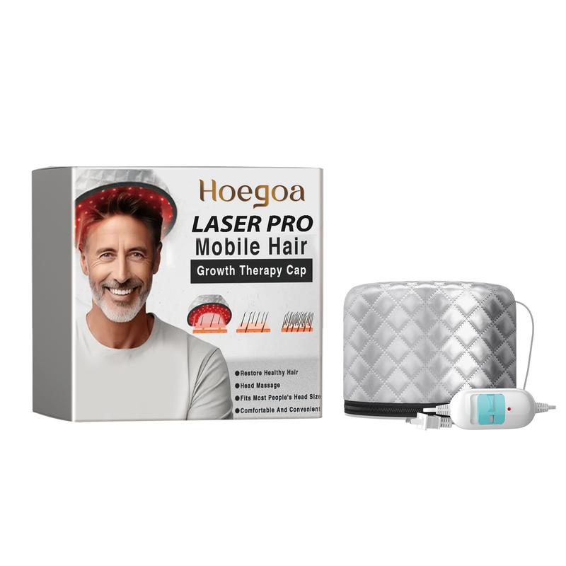 Hoegoa This Mobile Dense Hair Care Cap Belongs to Scalp Care Heating Massage Cap, Which Helps to Repair Manic Hair, Make It Soft and Have a Dense Hair Effect.