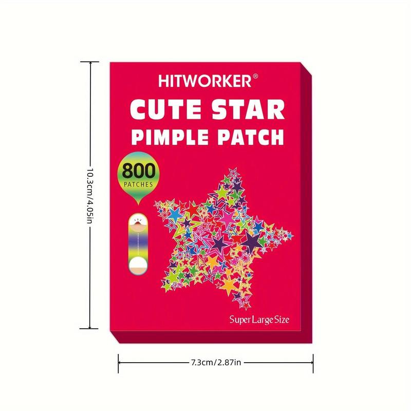 Colorful Star Shaped Hydrocolloid Acne Patches, 800pcs box Deep Cleansing Acne Cover Stickers, Facial Skin Care Product for Women