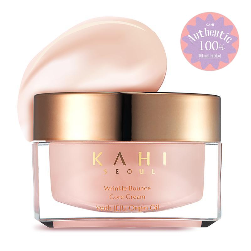 KAHI Wrinkle Bounce Core Cream Hydrating Face Moisturizer - Face Cream Korean Beauty Collagen Daily Face Moisturizer for All Skin Types (1.69 fl oz)