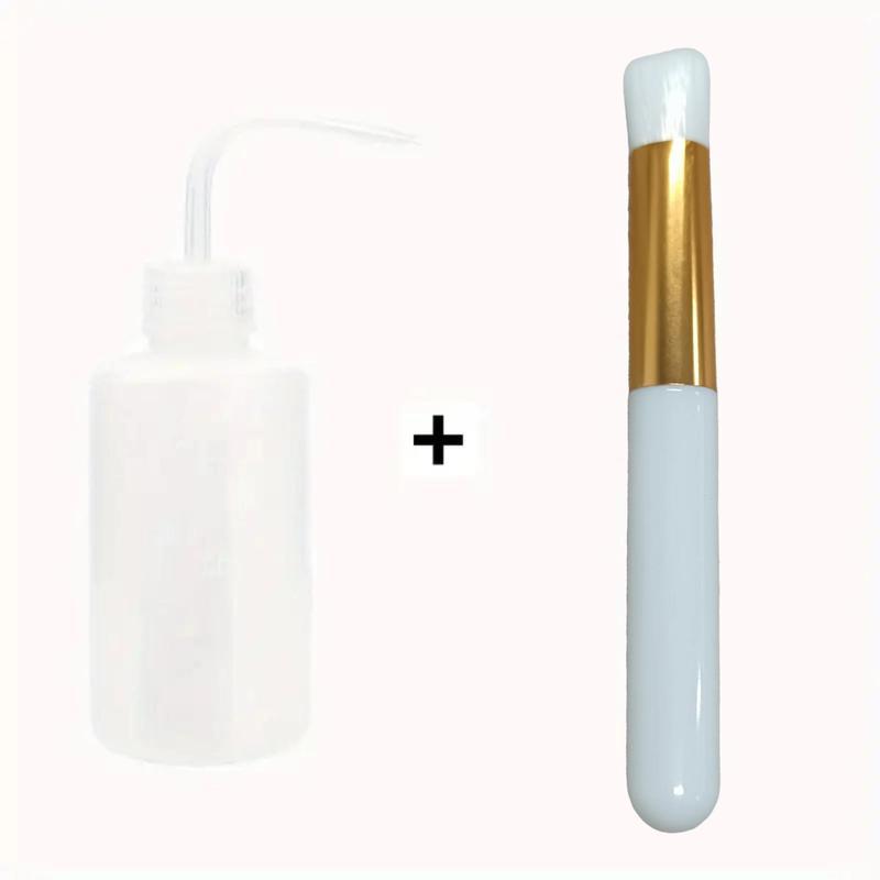 Lash Shampoo Brush & Lash Cleaning Tatoo Wash Bottle Set, 2pcs Nose Blackhead Facial Cleaning Tools, Eyelash Extension Supplies