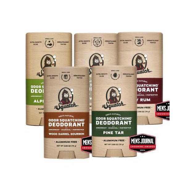 Dr. Squatch - Woodsy Deodorant 5-Pack - Body Care for Men