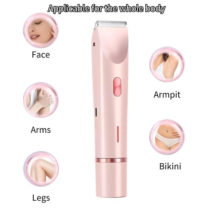 2 in 1 Electric Hair Trimmer Kit, 1 Box Portable Hair Removal Tool for Armpits Legs Arms Body, Wet & Dry Use Hair Removal Tool for Women