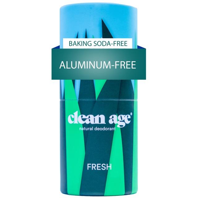 Clean Age Deodorant - Aluminum Free - 2 oz Stick - Fresh Scent - Natural Ingredients - Gender Inclusive - FSC Certified Paper Packaging