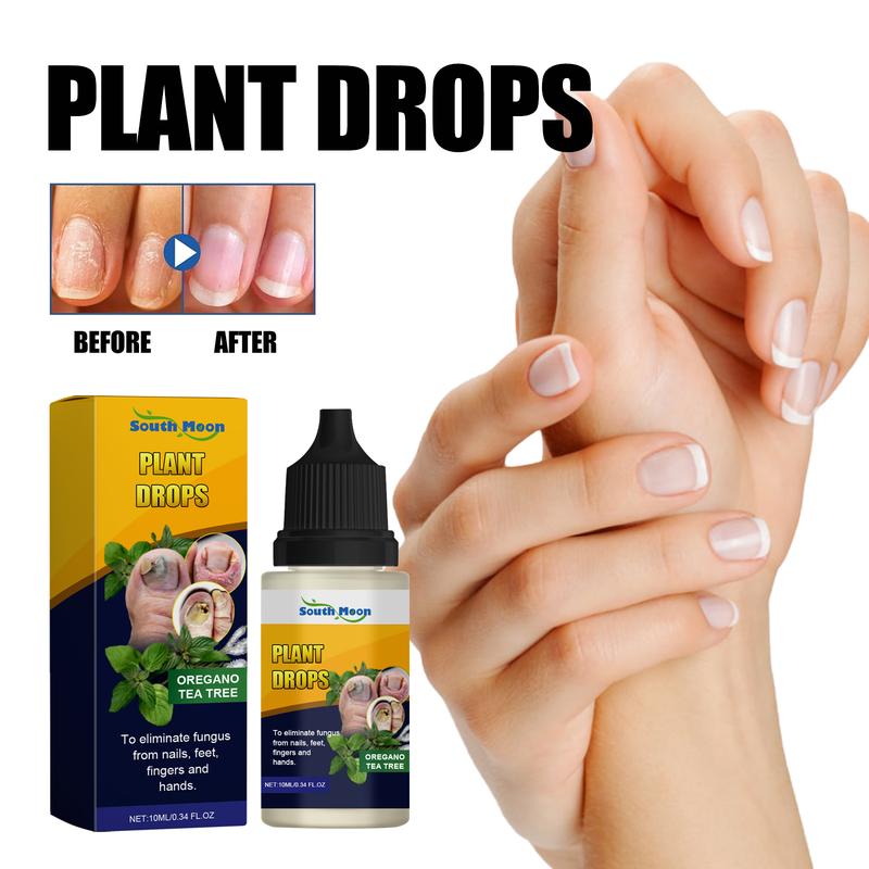 PLANT DROPS tea Tree Oregono oil nail support unisex obvious effect Nail Care 10ml 0.34 FI.oz。Nail Care Plant Drops Nail Growth Serum Moisturize Repair