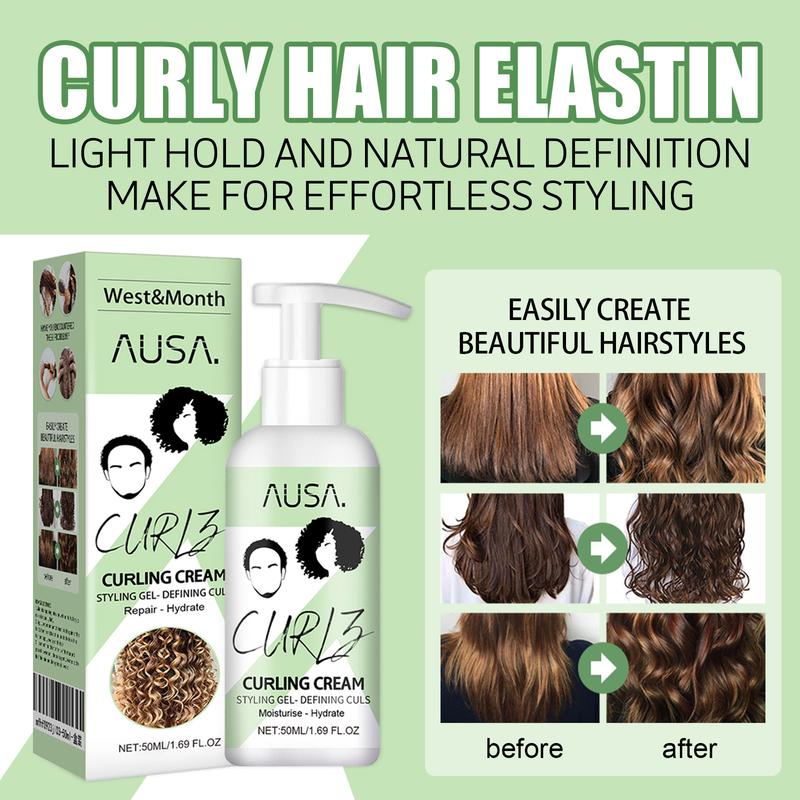 Curly Elastin Moisturizing curls set fluffy stretch strong hair and soothe frizz