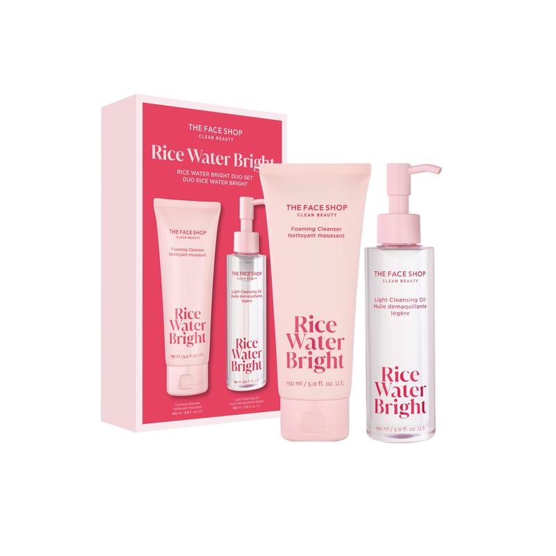 Rice Water Bright Duo Set 2-Step Brightening Cleansing Routine Cleanser Facial Facial Cleansing Foam