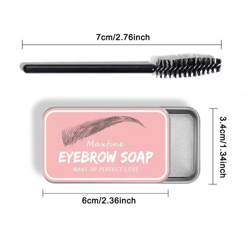 Clear Eyebrow Wax & Eyebrow Brush, Eyebrow Styling Soap with Brush, Long Lasting Eyebrows Styling Wax Brow Setting Gel, Cosmetic Beauty Gift, Christmas Gift