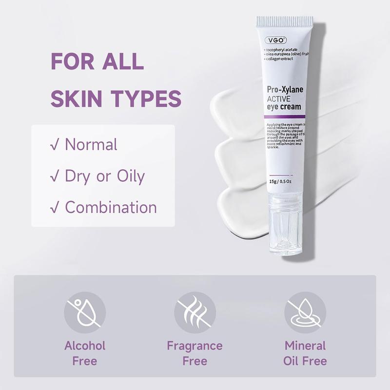 VGO  Pro-Xylane Eye Cream, Eye Repair Cream for Dark Circles & Puffiness Anti-Aging Under Eye Cream with Pro Xylane + Reduce Wrinkles,  Comfort