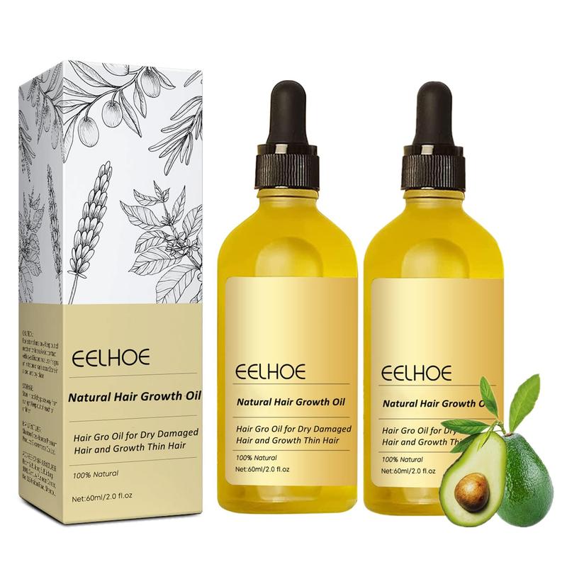 2PCS EELHOE Official Authentic Agent Rosemary Oil Rapid Hair Growth Product for Women and Men Thick Beard Hair Loss Treatment Hair Smoothing Care Essence