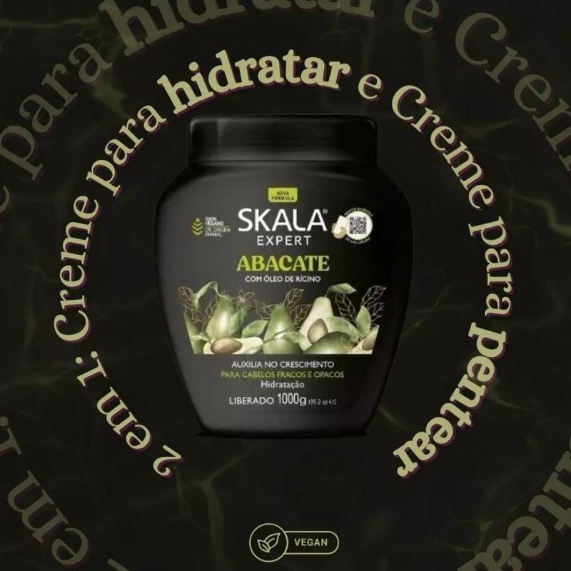 Skala 2 in 1 Avocado Hair Treatment Conditioning Cream for Dull and Weak Hair Mask Conditioner Vegan Haircare Oil Shampoo