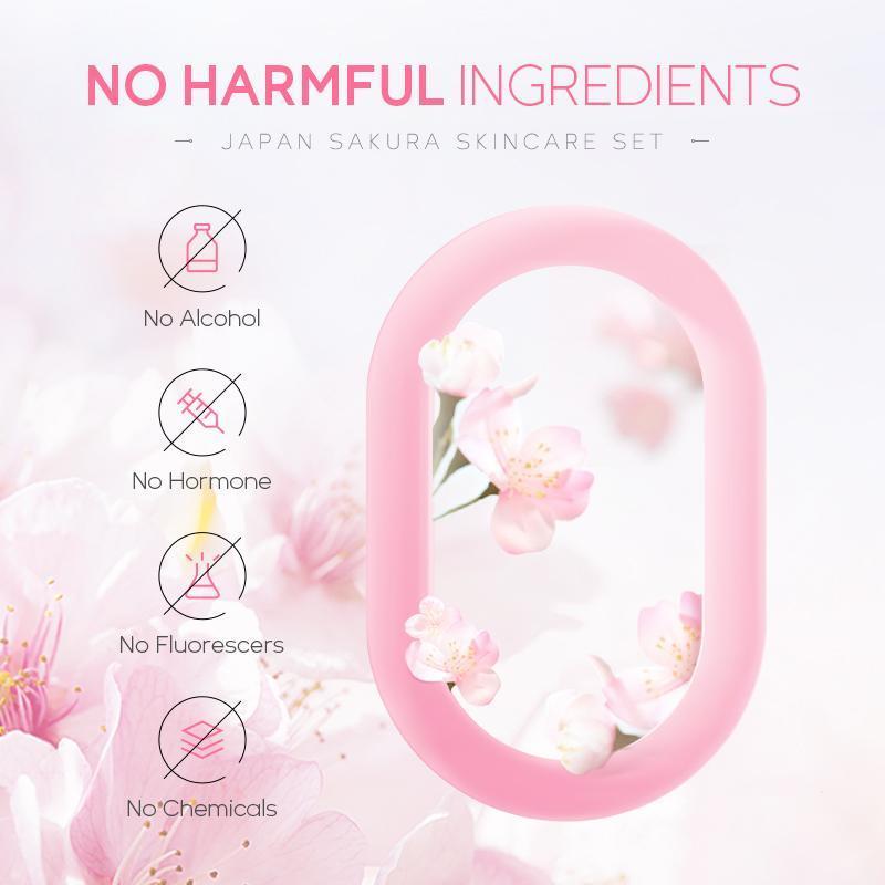 Sakura Skin Care Travel Kit, 136pcs set Moisturizing Facial Skincare Kit, Including Facial Cleanser, Toner, Serum, Sleeping Mask, Mud Mask, Moisturizer