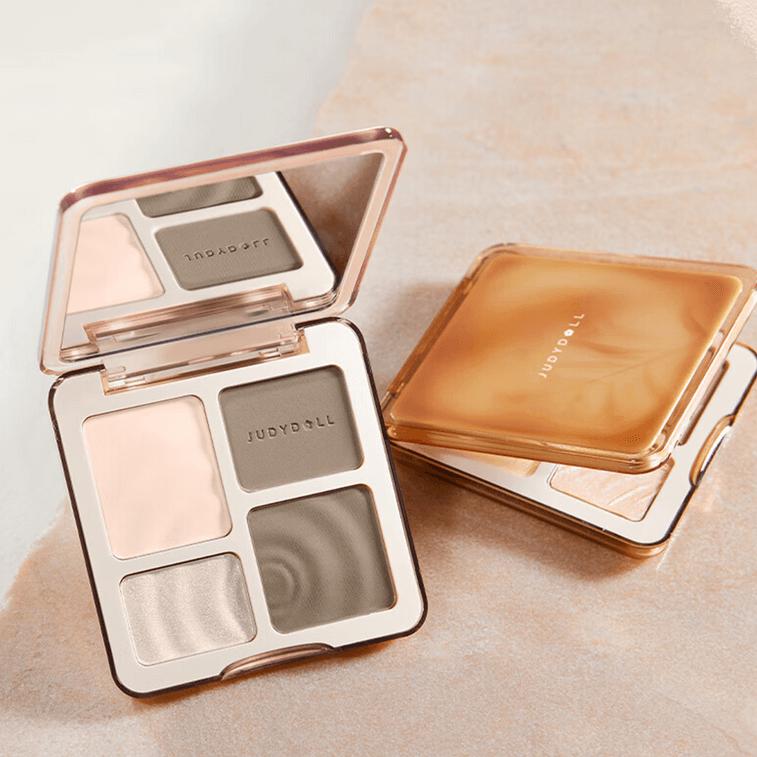 Judydoll 2 IN 1 Highlighter Contour Palette-Bronzer&Highlighter