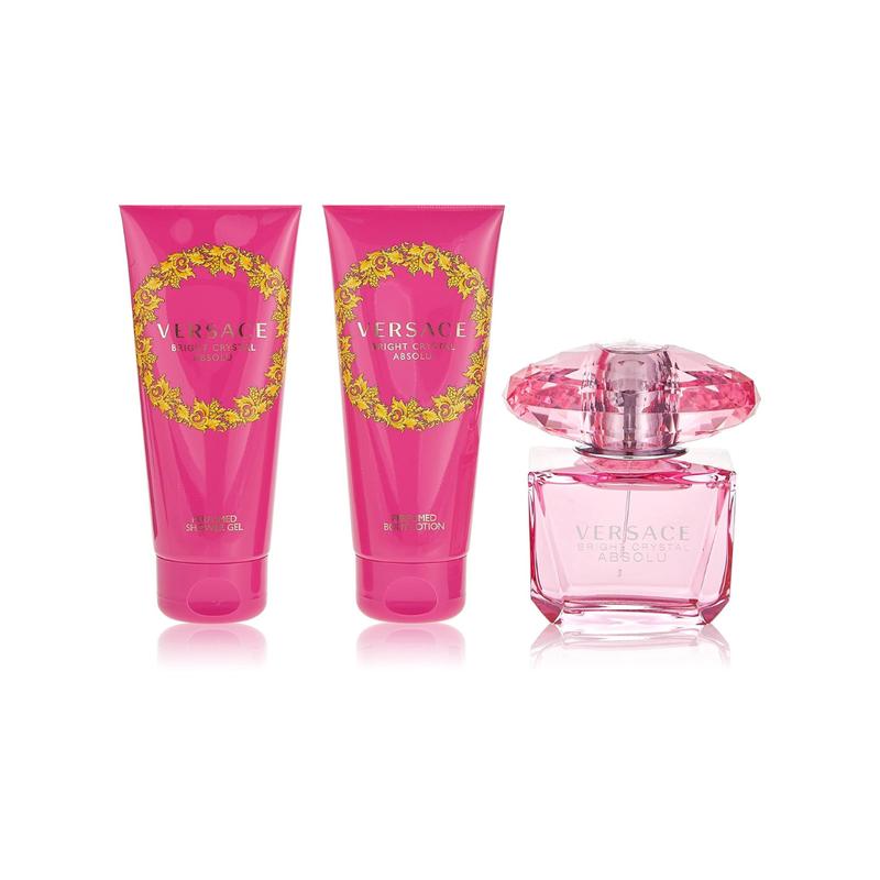 Versace Bright Crystal Absolu Set (EDP 90ml + BL 100ml + SG 100ml) for Women