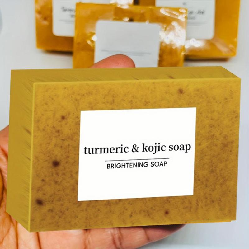 Turmeric & Kojic Soap, 2pcs set Natural Handmade Soap, Moisturizing Soap for Body Wash & Face Wash, Body Care Product for Women & Men, Summer Gift