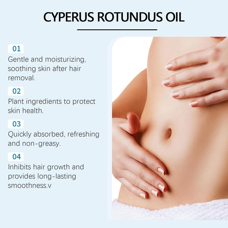 Cyperus Plant Essential Oil, 1 Box Moisturizing Body Oil For Unwanted Hair Reduction, Body Care Oil for Women & Men, Body Massage Oil for Daily Use