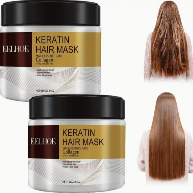 Collagen Hair Mask, 2 Counts set Deep Moisturizing and Nourishing Hair Mask, Hair Care & Styling Product for Dry & Damaged Hair