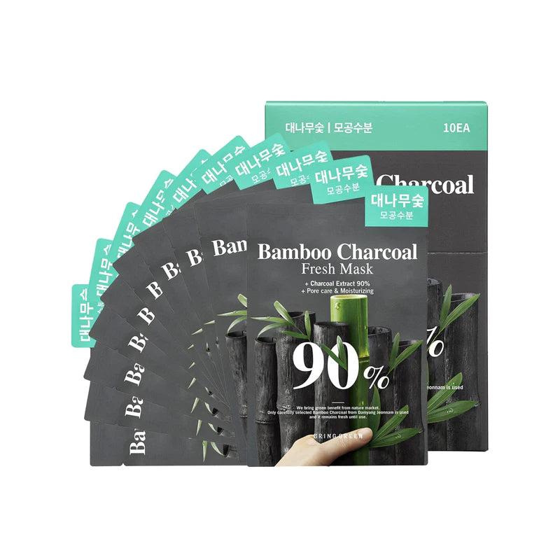 BRINGGREEN Bamboo Charcoal 90% Fresh Mask Sheet