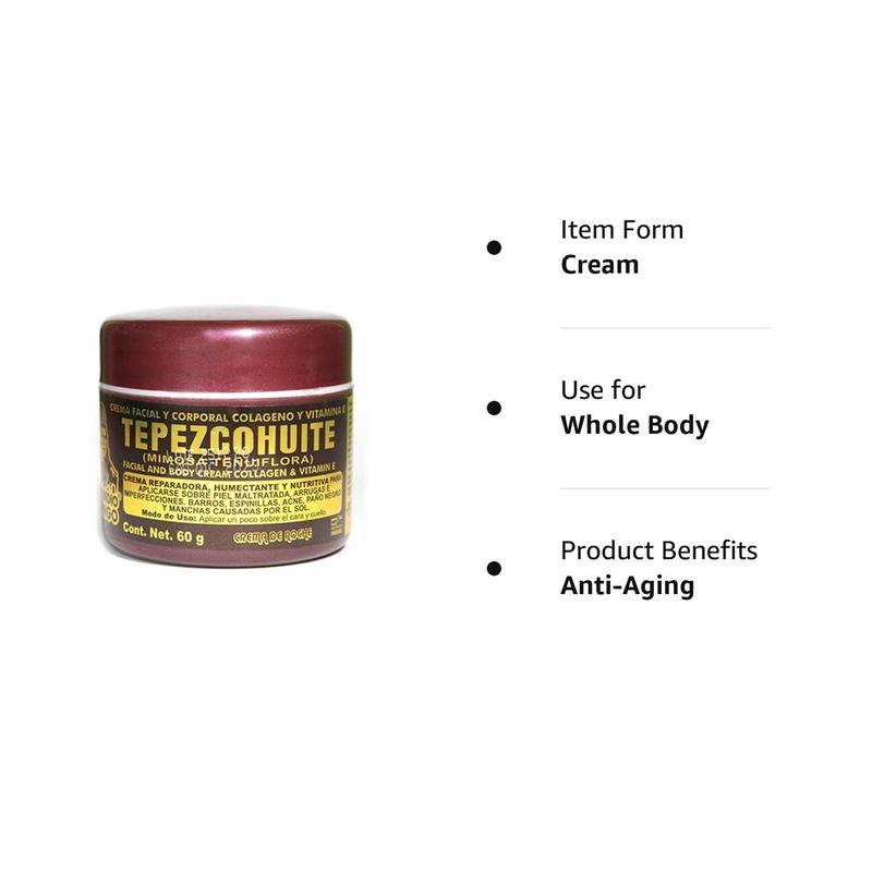 Del Indio Papago Facial Night Skin Cream with Tepezcohuite 60g Small - Hydrates the skin - Crema Tepezcohuite Original, Tepezcohuite Cream from Mexico, Crema de Tepezcohuite para la cara