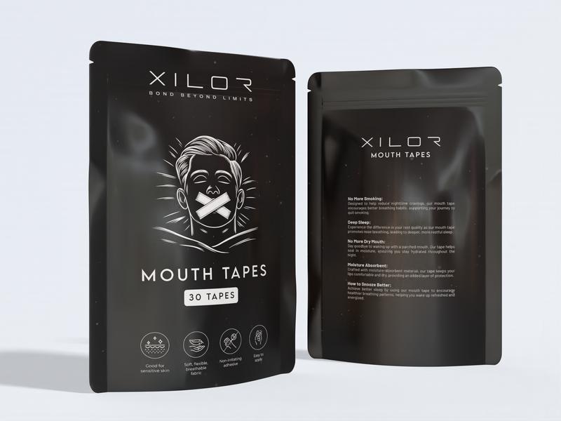 Xilor Mouth Tape - one month supply mouth tape  30 days supply,  Hypoallergenic mouth tape for sleep promotes restful sleep & reduces snoring, Anti-Snoring Oral