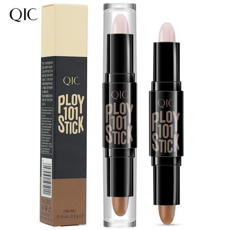 Highlight Contour Stick, 2 in 1 Makeup Shading Stick, Face Highlighters Sticks, Concealer Contour Highlighter Stick,Cruelty Free Makeup,double-end Face Concealer Contouring Sticks Cream Bronzer Lightweight