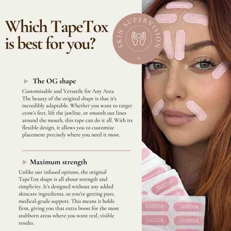 TapeTox Natural Wrinkle Smoothers - Skincare Facial Comfort wrinkles anti-wrinkle natural wrinkle patches face patches and spot patches Pack Serum Invisible Acne Invisible Acne