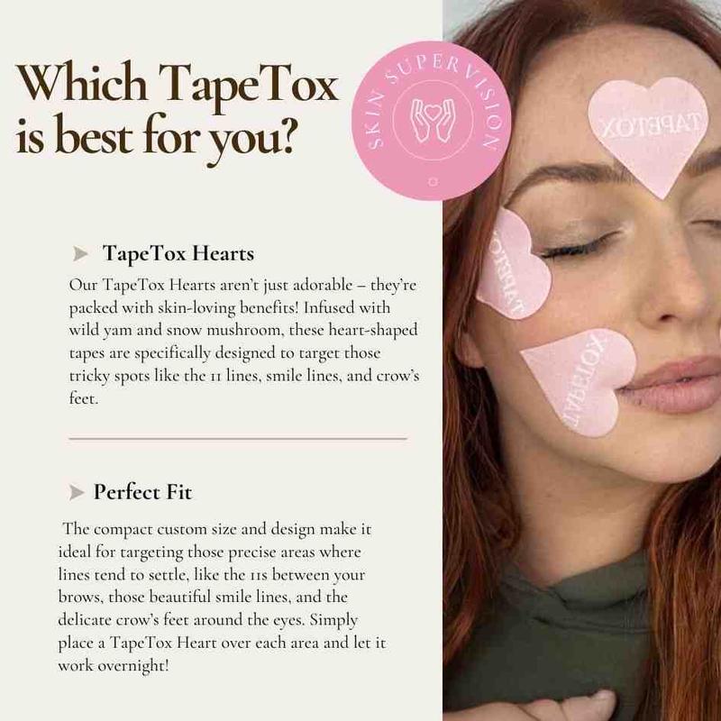 TapeTox Natural Wrinkle Smoothers - Skincare Facial Comfort wrinkles anti-wrinkle natural wrinkle patches face patches and spot patches Pack Serum Invisible Acne Invisible Acne