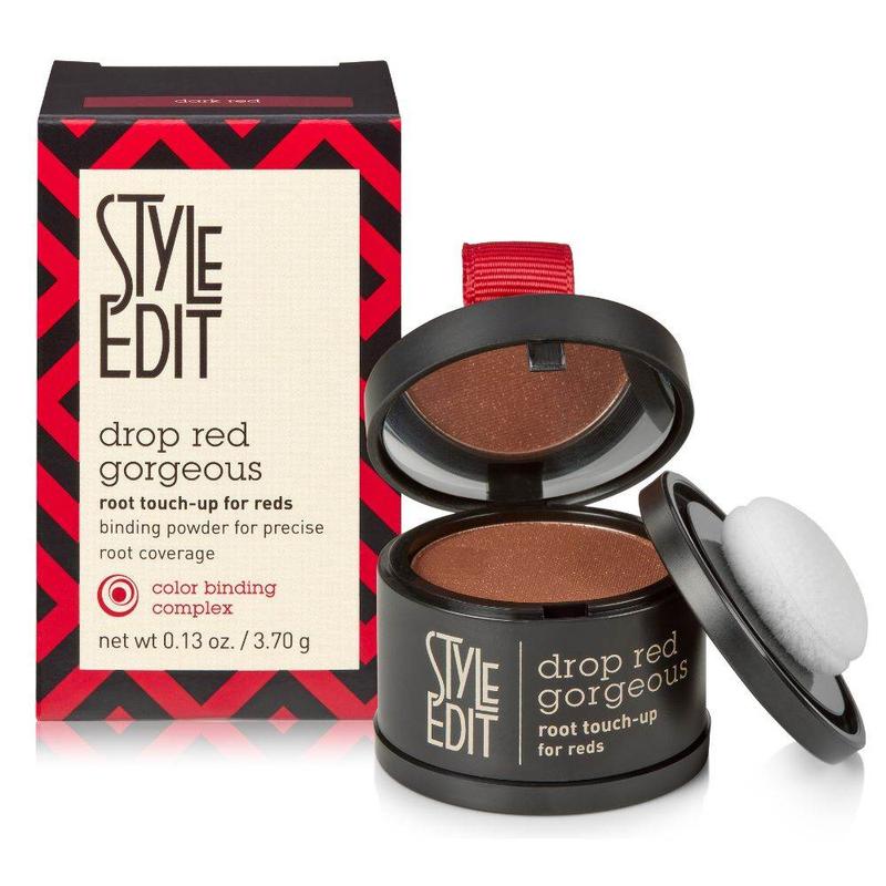 Style Edit Drop Red Root Touch-Up Powder for Gray & Thinning Hair, Temporary Hair Color & Texturizing Powder, Salon-Quality Hairline Coverage - 1 Pack