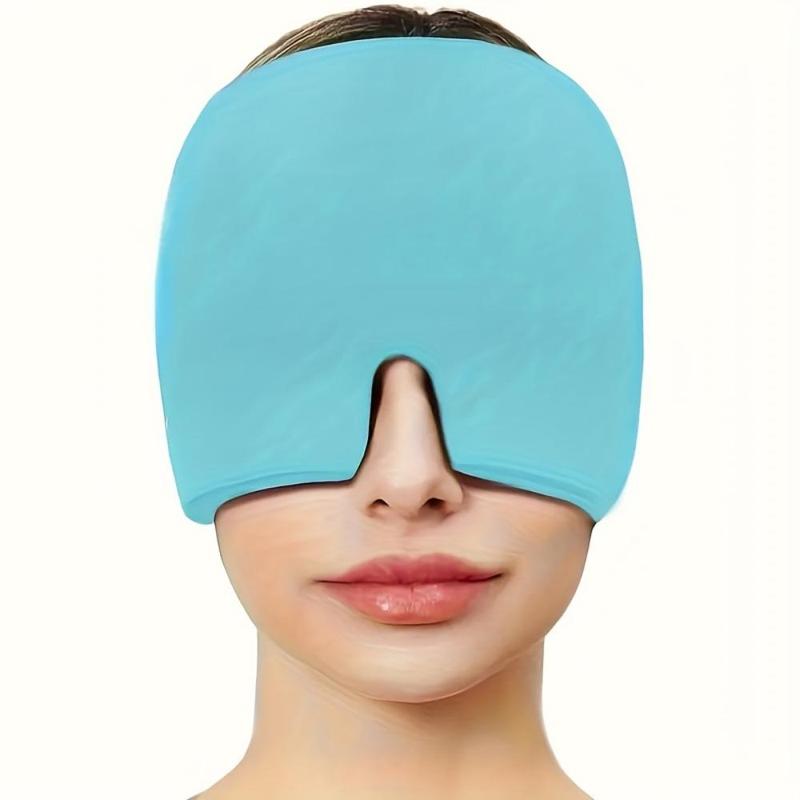 Silicone Cold Compress Relief Hat, Reusable Full Coverage Shading Design Sleep Mask, Effective Relief Stress, Pressure, Heat, Tired