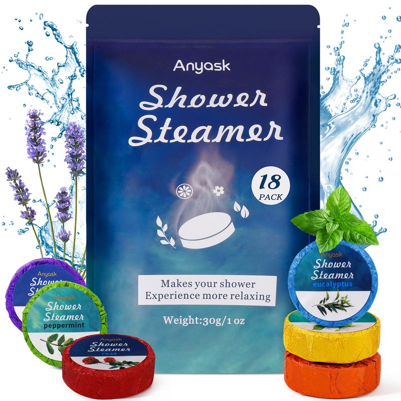 AnyaskBody Restore Shower Steamers Aromatherapy 13 Pack Travel Essentials Stress Relief and Self Care Body Care Body Wash