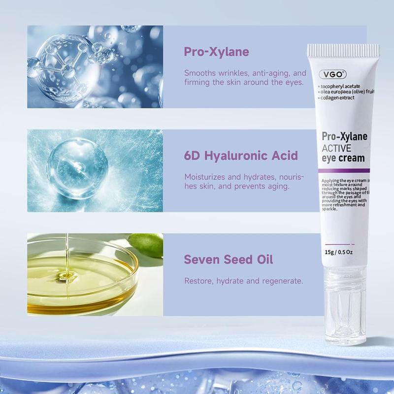 VGO  Pro-Xylane Eye Cream, Eye Repair Cream for Dark Circles & Puffiness Anti-Aging Under Eye Cream with Pro Xylane + Reduce Wrinkles,  Comfort