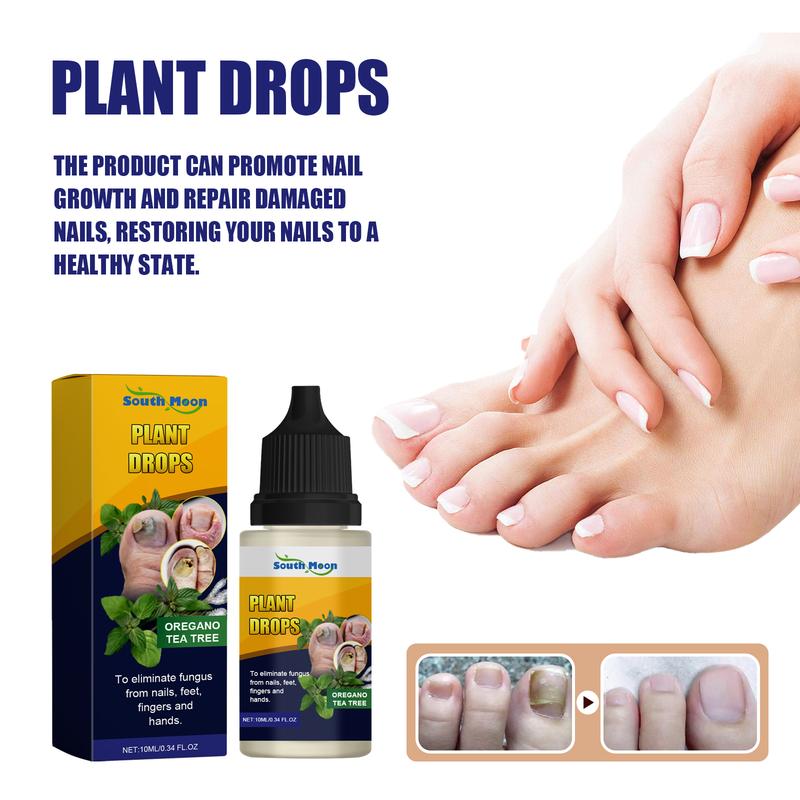 PLANT DROPS tea Tree Oregono oil nail support unisex obvious effect Nail Care 10ml 0.34 FI.oz。Nail Care Plant Drops Nail Growth Serum Moisturize Repair