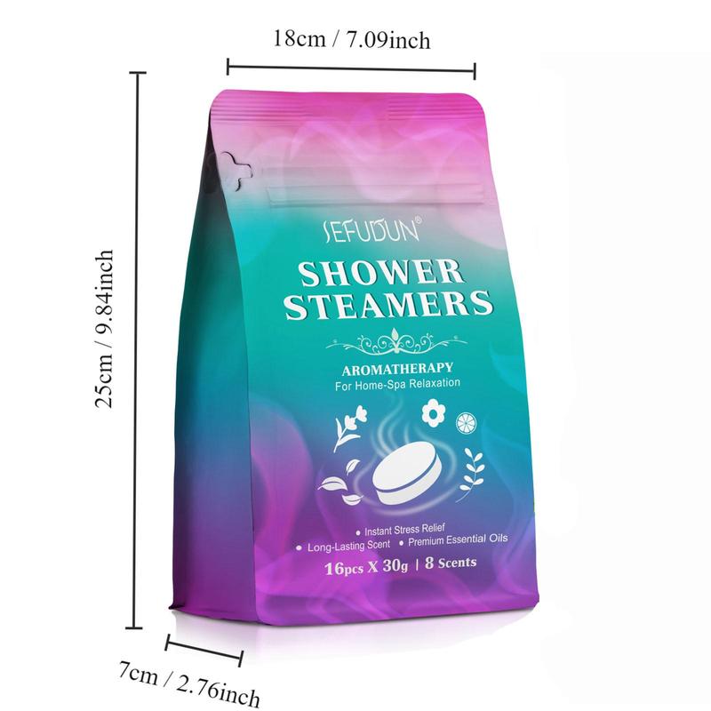 Shower Steamers, 16pcs box Moisturizing Bath Effervescent Tablets, Bathroom Supplies, Self Care Effervescent Tablets, Suitable for Bathtub