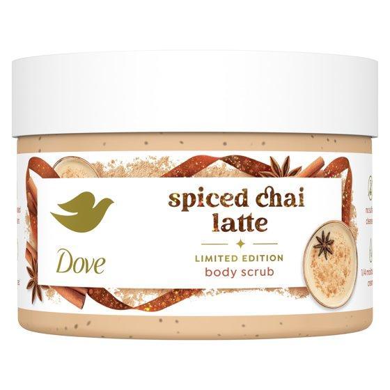 Dove Spiced Chai Latte Body Scrub for Deep Nourishment Holiday Treats Limited Edition, 10.5 oz