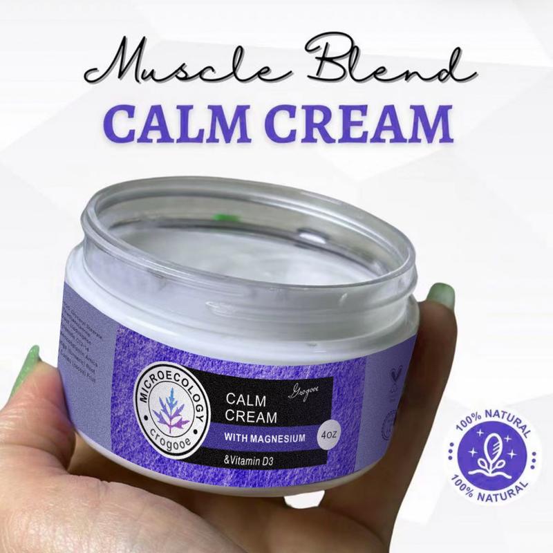 Calm Cream With Magnesium&Vitamin-4oz Moisturizer Skincare Hydrating Comfort Lavender flavor Body Care Moisturizing