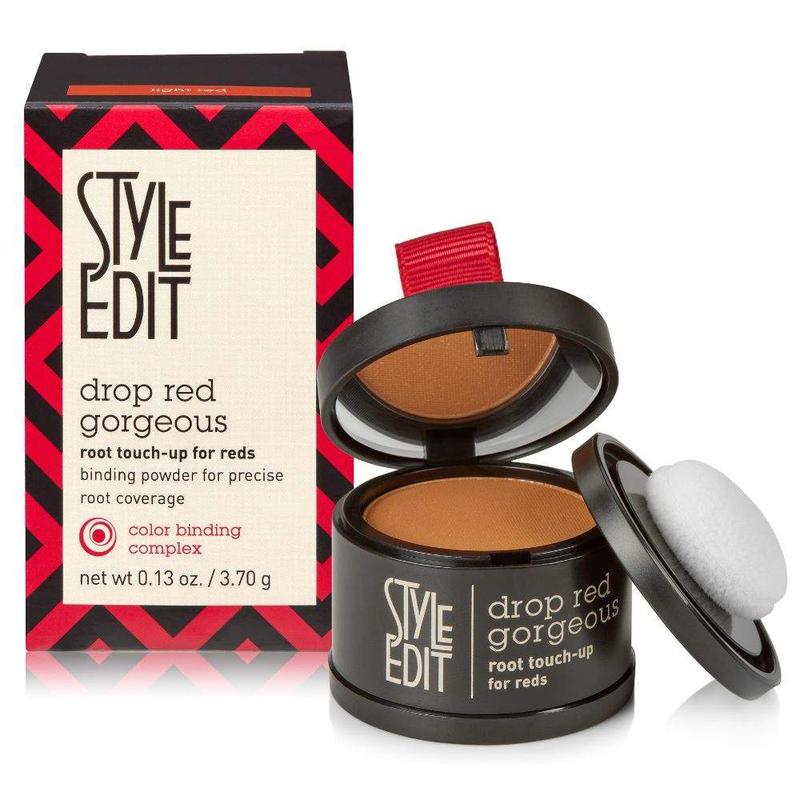 Style Edit Drop Red Root Touch-Up Powder for Gray & Thinning Hair, Temporary Hair Color & Texturizing Powder, Salon-Quality Hairline Coverage - 1 Pack