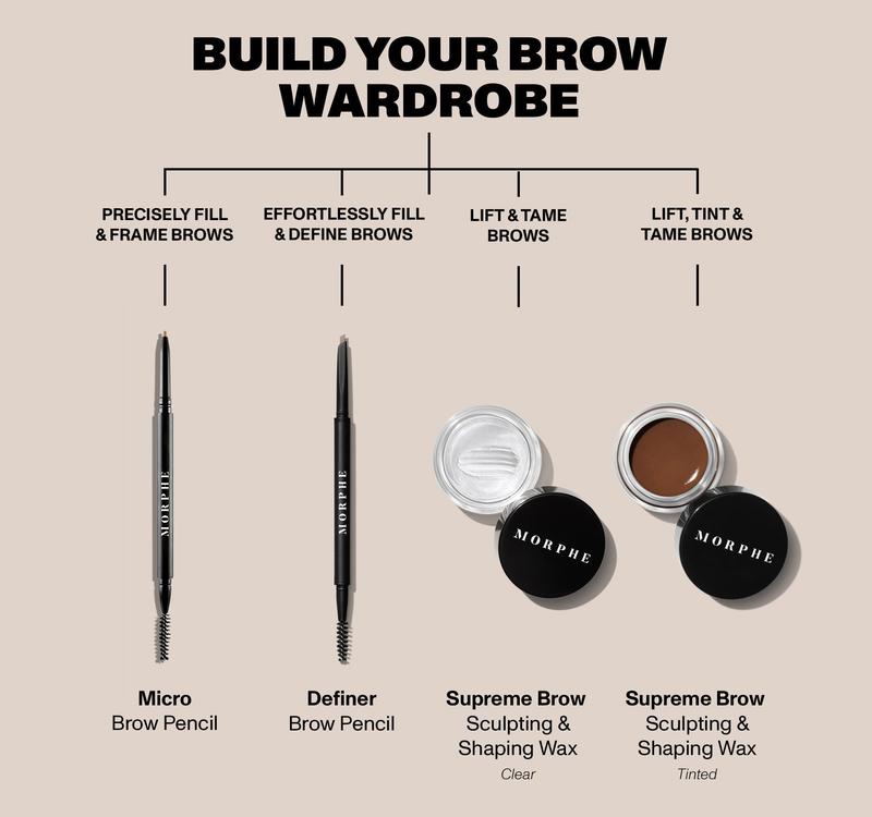 Morphe Definer Eyebrow Pencil Dual-Ended Brow Pencil & Spoolie