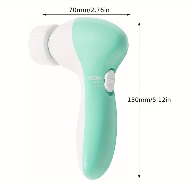 7 in 1 Electric Facial Cleansing Brush, Halloween Gifts Christmas Gifts Fall Gifts, 1 Set Silicone Scrub Spin Sonic Facial Cleansing Brush with 7 Multifunctional Replacement Brush Heads, Skincare Products, Winter Gift, Christmas Gift