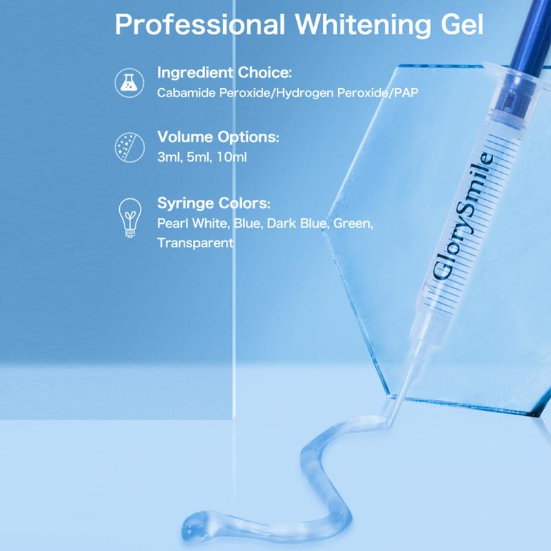 GlorySmile Teeth Whitening Kit,Teeth Whitening Light with 5 Carbamide Peroxide Teeth Whitening Gel for Sensitive Teeth, Non-Sensitive Fast Teeth Whitener, Enamel Safe and Gentle, Effective, Travel-Friendly, Easy to Use