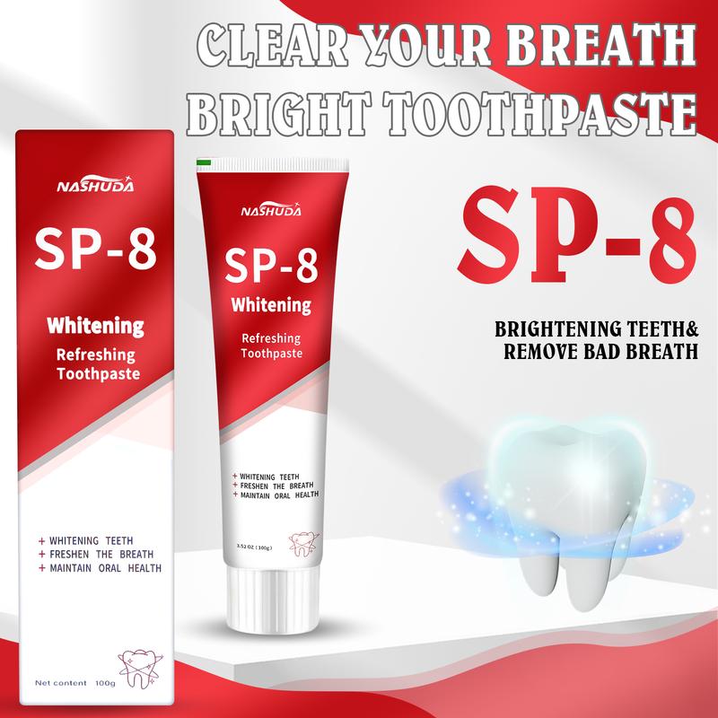 SP-8 Toothpaste - Oral Health Management, Fresh Breath Gentle Aloe Daily Herbal Fresh Breath whitening  toothpaste Probiotic Soothing