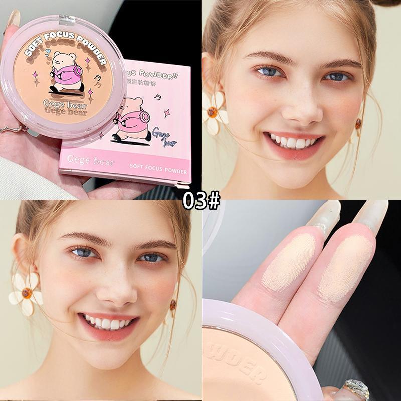 Waterproof Pressed Powder, 3 Counts set Oil Control Matte Powder, Smooths Skin & Completes Makeup, Suitable for Women & Girls