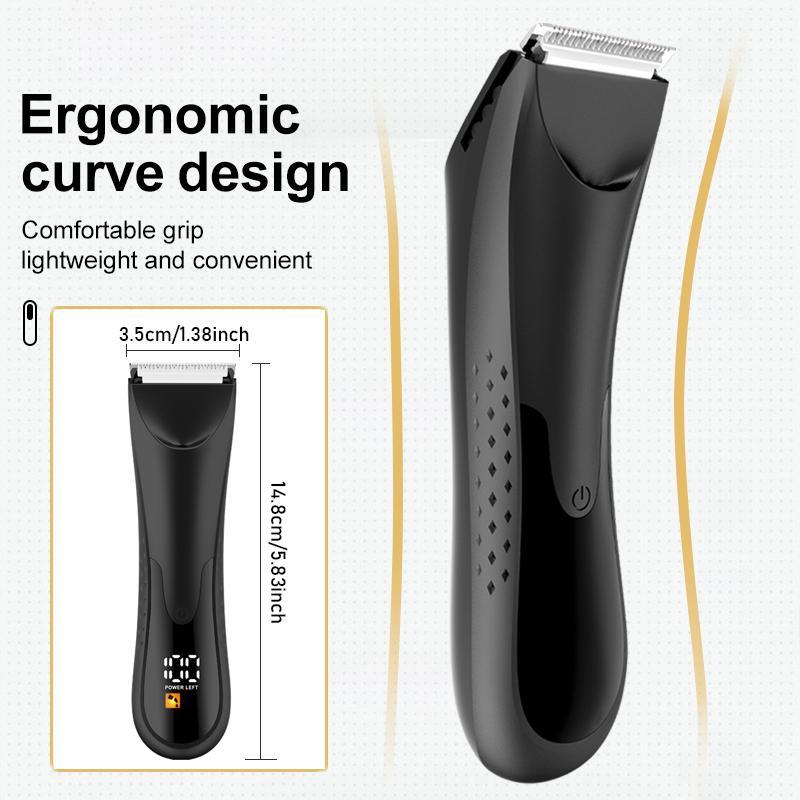 Waterproof Body Trimmer for Men, 1 Set Cordless Comfort Lightweight for Men, Comfort Ceramic Blade Rechargeable Safety Body Clippers, Wet and Dry Uses  Trimmer Set