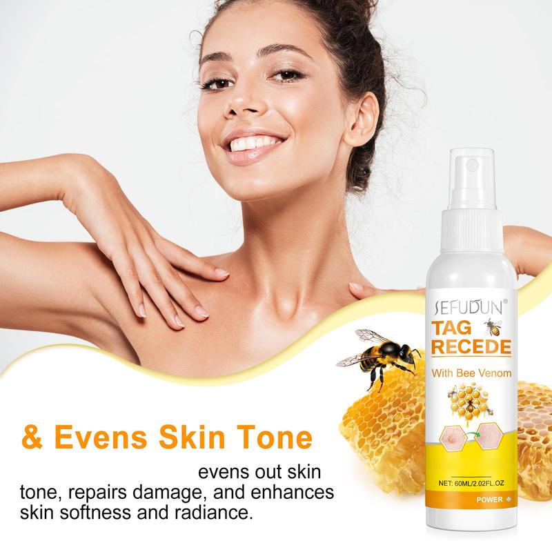 Bee Venom Skin Tag Recede &lmperfection Solution Spray, Skin Soothing for All Skin, Unisex(60ml)