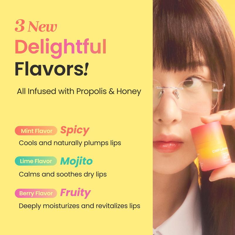 [CNP Official Shop] Honey Lip Balm Fruity (Berry Flavor)- Propolis Lipcerin, Overnight Manuka Lip Butter & Balm & Mask, 12hrs Long-lasting Moisture, Gentle Exfoliation, Korean Skin Care, Shea Butter, Deep Nourish & Hydrate, Moisturizing (0.5 fl.oz   15ml)