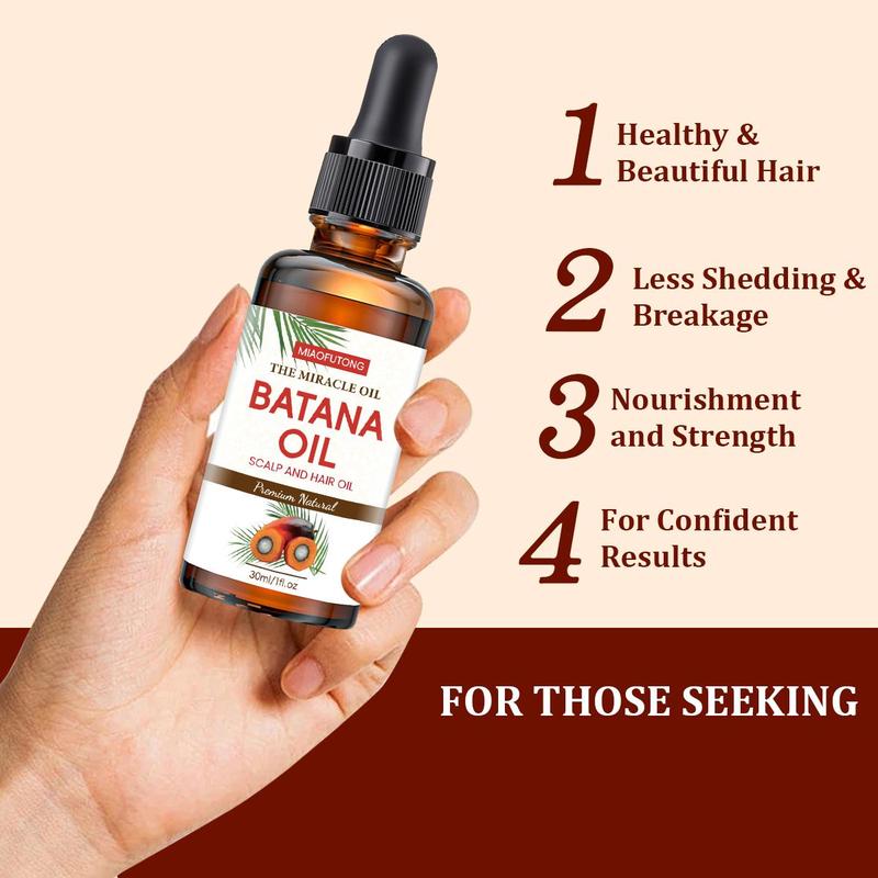 Batana Oil Set, 3 Counts Scalp Moisturizing Hair Oil, Hair Care Products, Hair Strengthening Serum, Hair Smoothing Oil, Hair Care Essential Oil