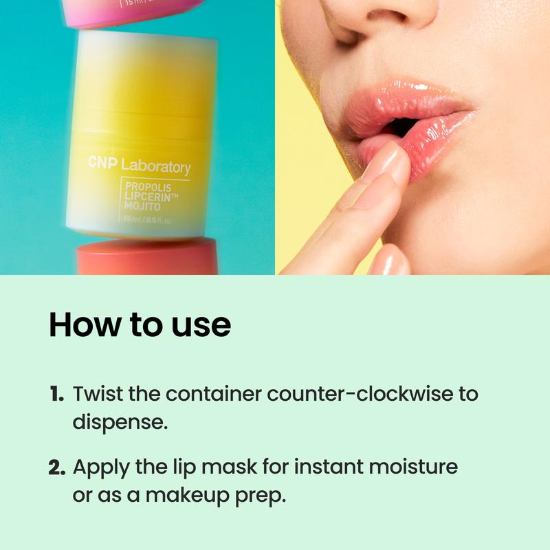 [CNP Official Shop] Honey Lip Butter SET (Honey, Fruity, Mojito, Spicy), Propolis Lipcerin, Hydrating, Gentle Exfoliation, Deep Nourish, Revitalizing Dry Lips, Shea Butter (0.5 fl.oz   15ml*4) Korean Skincare, Comfort Lipcare, Lip Balm