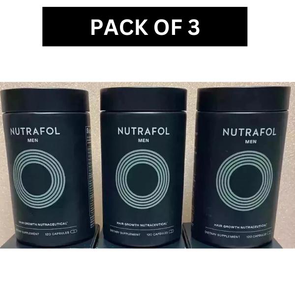 Nutrafol Men's Hair Growth Supplements, Clinically Tested for Visibly Thicker Hair and Scalp Coverage, Dermatologist Recommended - 1 Month Supply