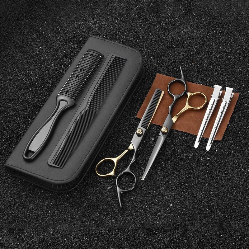 Hair Styling Tool Set, 1 Set Professional Hair Cutting Kit, Including Hair Cutting Scissors, Comb, Cape, Clips, Hairdressing Tool Set for Salon, Barber